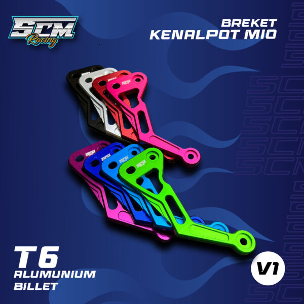 BREKET KENALPOT MIO V1 FULL WARNA BREKET KNALPOT CNC MIO SPORTY DUDUKAN KNALPOT MIO STANDAR RACING MIO KARBU