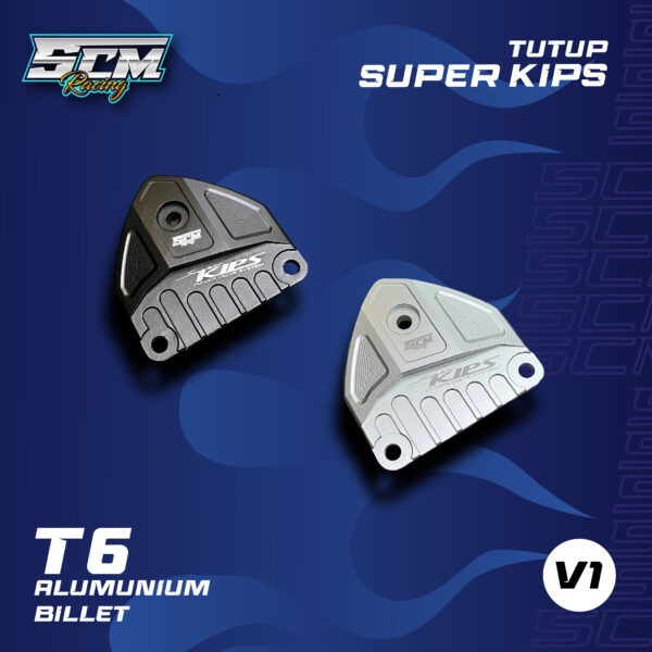 TUTUP SUPER KIPS V1 HITAM/SILVER