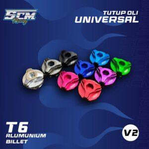 TUTUP OLI V2 UNIVERSAL FULL WARNA-01 TUTUP OLI GARDAN V2 UNIVERSAL FULL CNC MIO NMAX AEROX LEXI MIO M3 FAZZIO