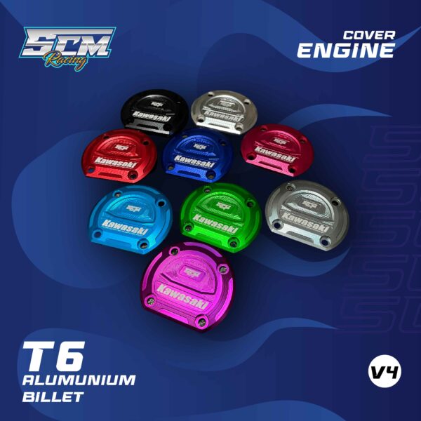 COVER ENGINE FULL WARNA COVER ENGINE KANAN KIRI SET CNC KAWASAKI NINJA R RR SS NINJA SERIES V4