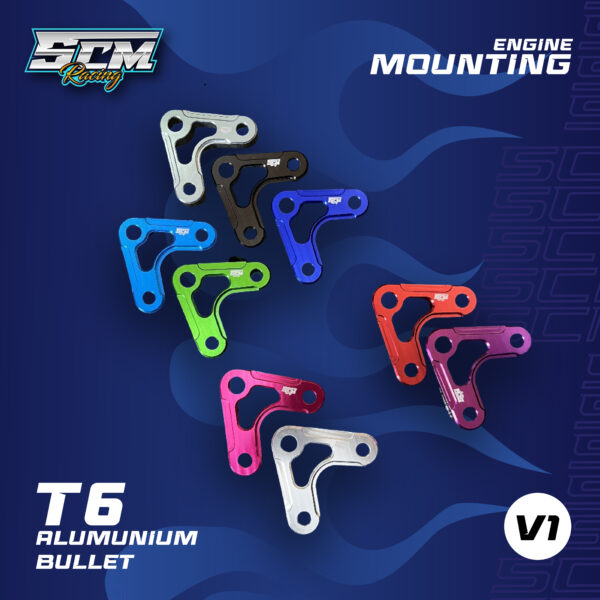 ENGINE MOUNTING V1 FULL WARNA 2 BREKET MOUNTING ENGINE BAWAH SET KAWASAKI NINJA R M SS 2T SERIES FULL CNC