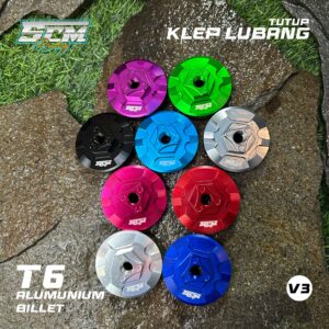 TUTUP KLEP V3 LUBANG FULL WARNA 02 TUTUP KLEP MIO SPORTY MIO SMILE NOUVO SOUL KARBU FULL CNC LUBANG HAWA V33